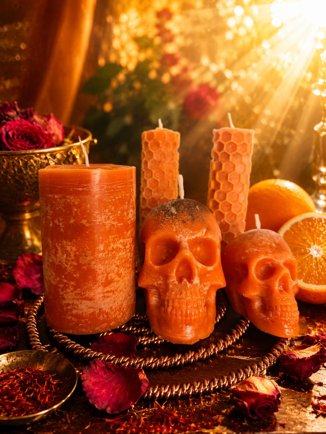 Honeycomb Pillar Energetically Infused Candle