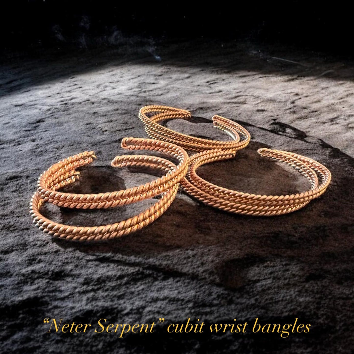 Neter Serpent Wrist Bangles 12 gauge / 14 gauge (Set)