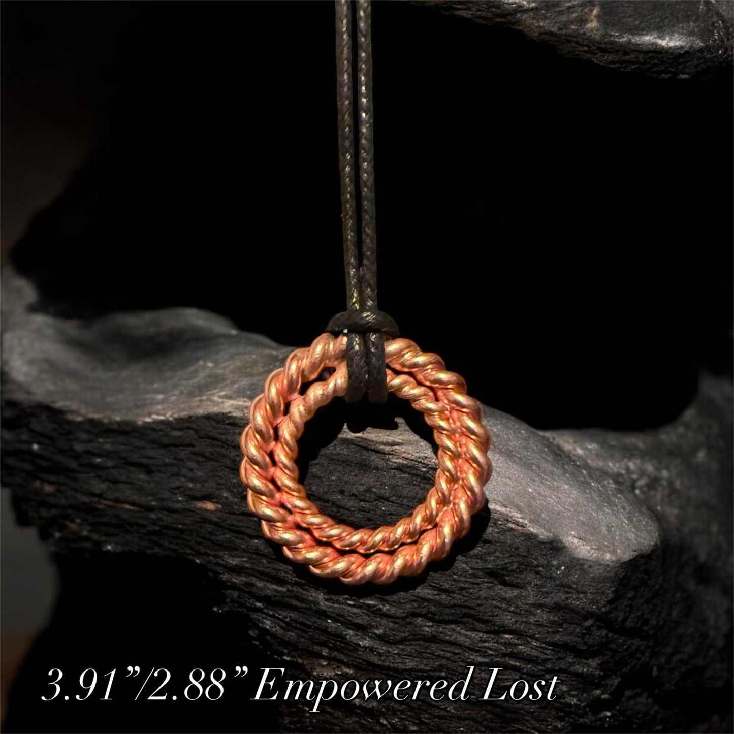 Empowered Lost Dual Twist Pendant 3.91"/2.88"