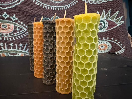 Honeycomb Pillar Energetically Infused Candle