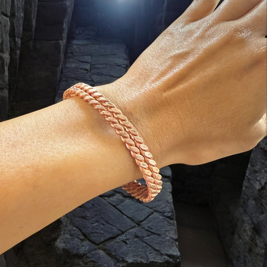 Hammered Neter Serpent Wrist Bangle